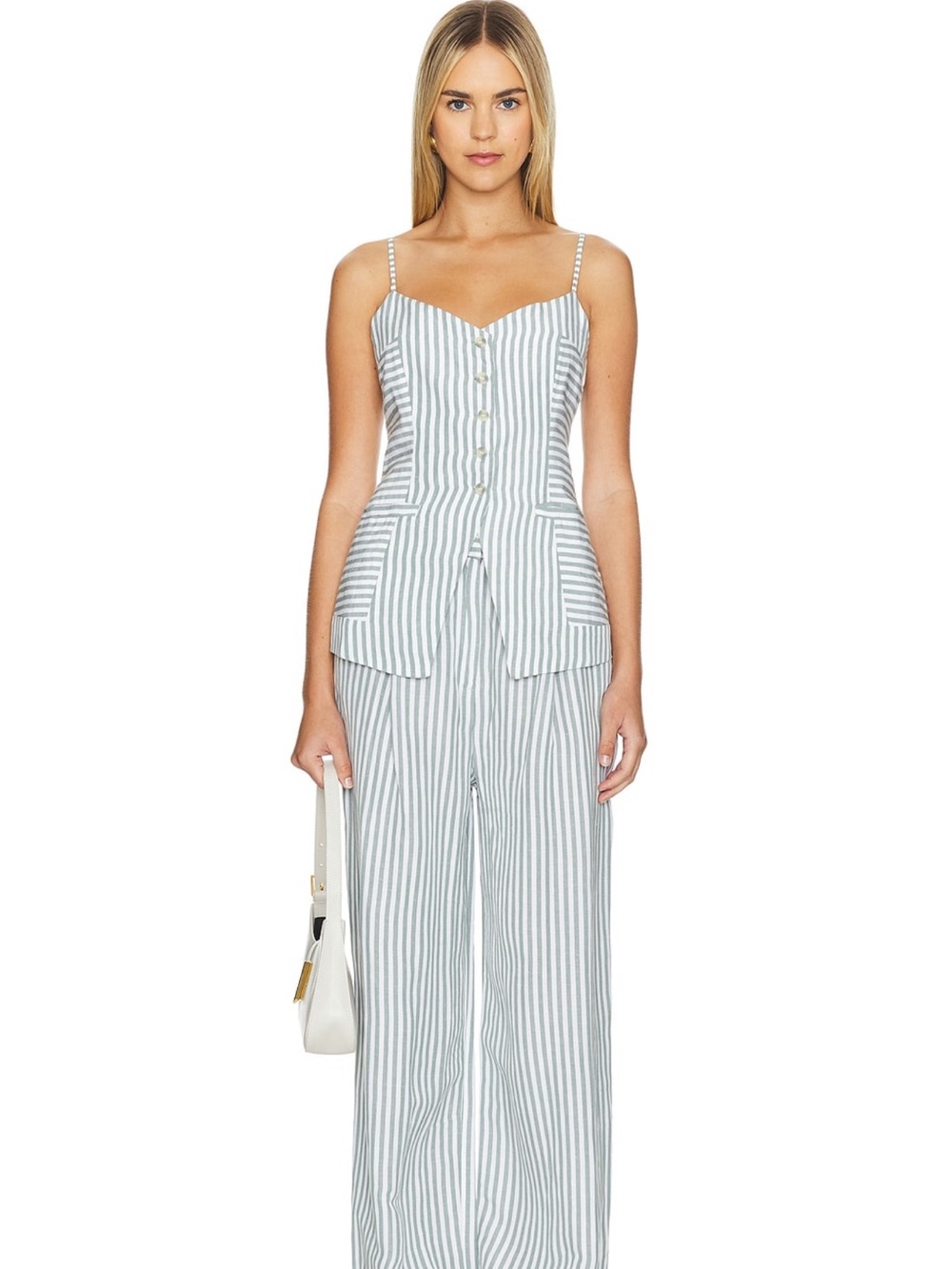 Posse Seagrass Stripe Linen-Blend Summer Suit